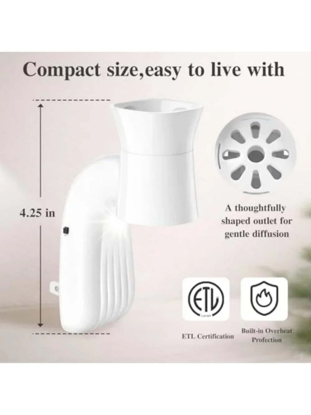 3-Pack Wall Plug-In Air Fresheners with Night Light - White Home Decor